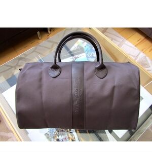 Brand New Ermenegildo Zegna Parfum Brown Overnight Duffle holdall Travel Gym Bag